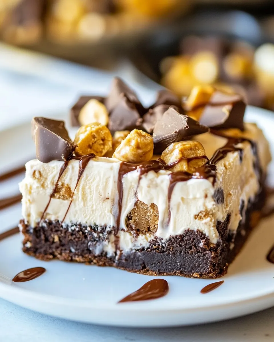 Easy Peanut Butter Ice Cream Brownies recipe photo