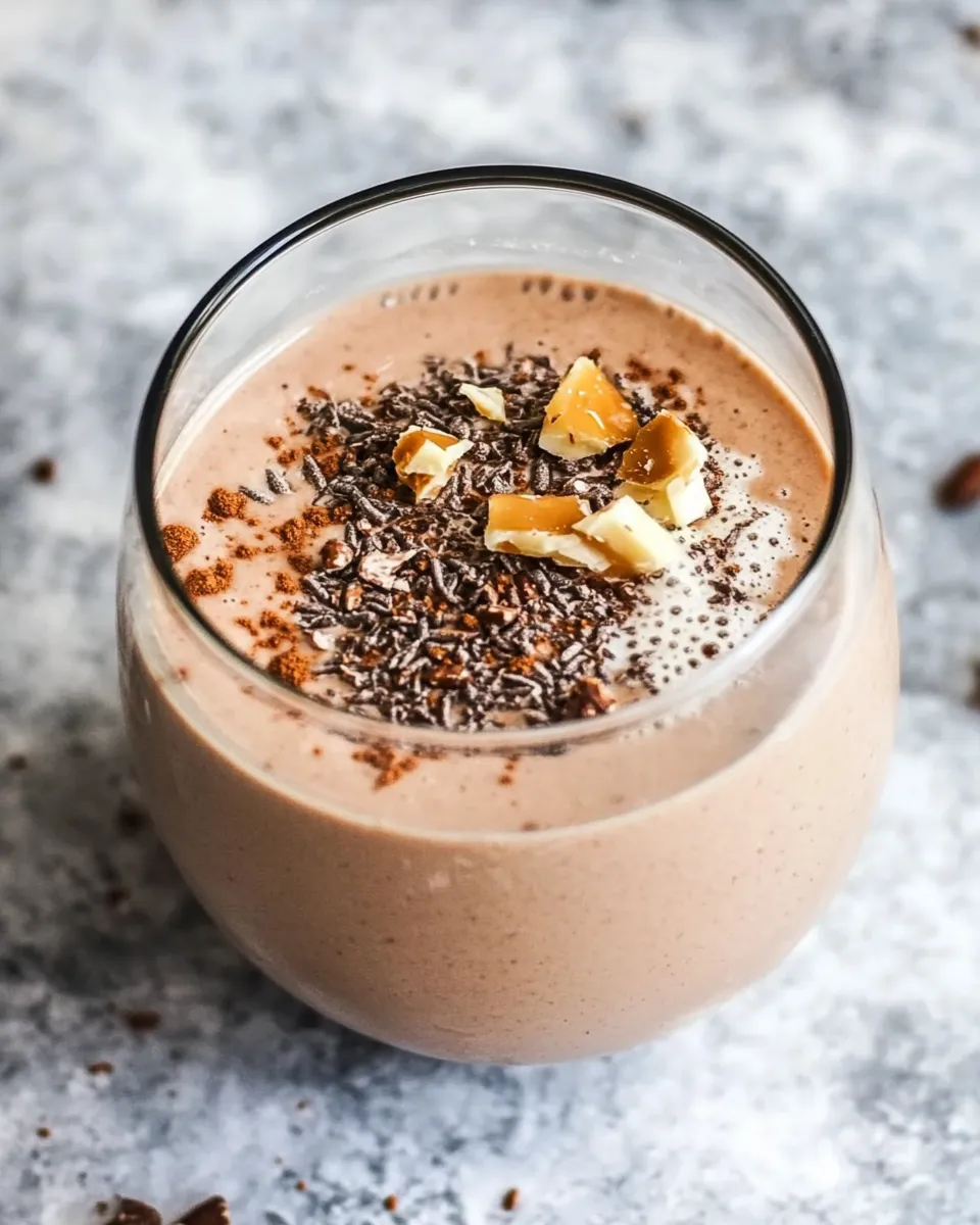 Healthy Peanut Butter Low-Carb Keto Smoothie With Almond Milk recipe photo