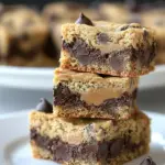Homemade Peanut Butter Stuffed Chocolate Chip Cookie Bars photo