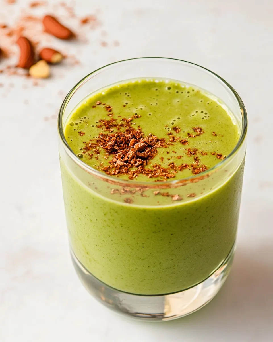 Healthy Peanut Butter Vanilla Green Smoothie recipe photo