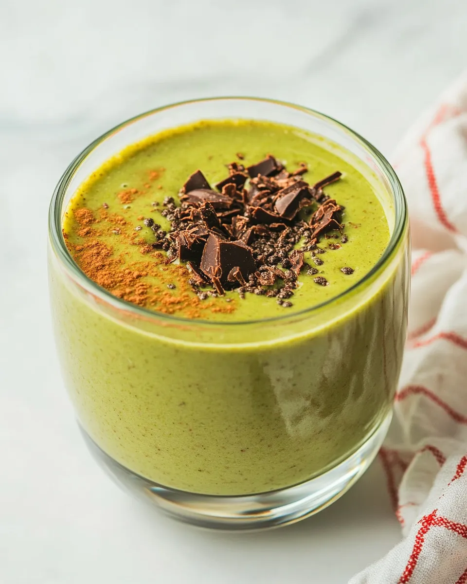 Quick Peanut Butter Vanilla Green Smoothie shot