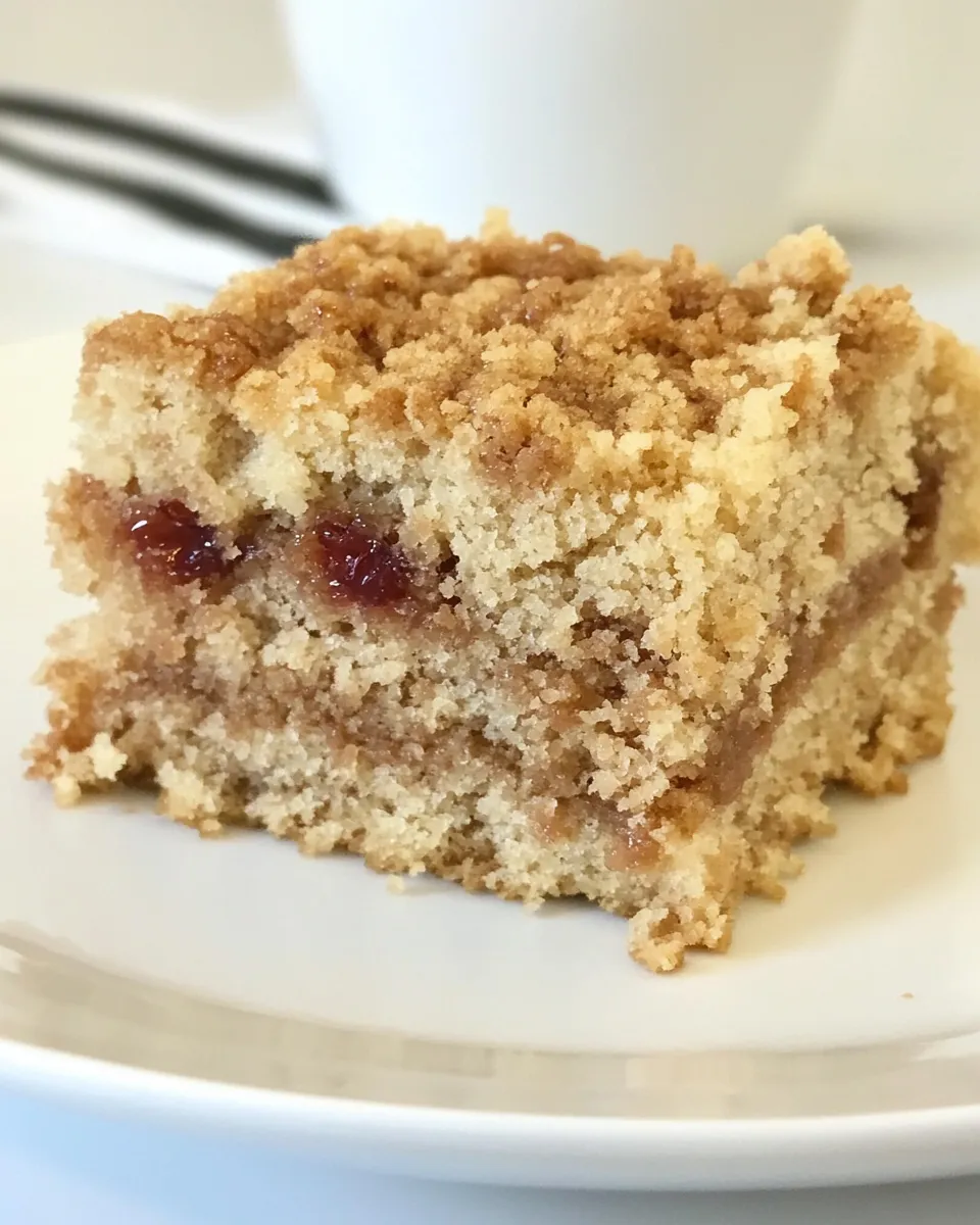 Delicious Peanut Butter and Jelly Coffee Cake shot