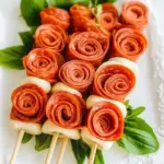 Homemade Pepperoni Rose Skewers photo
