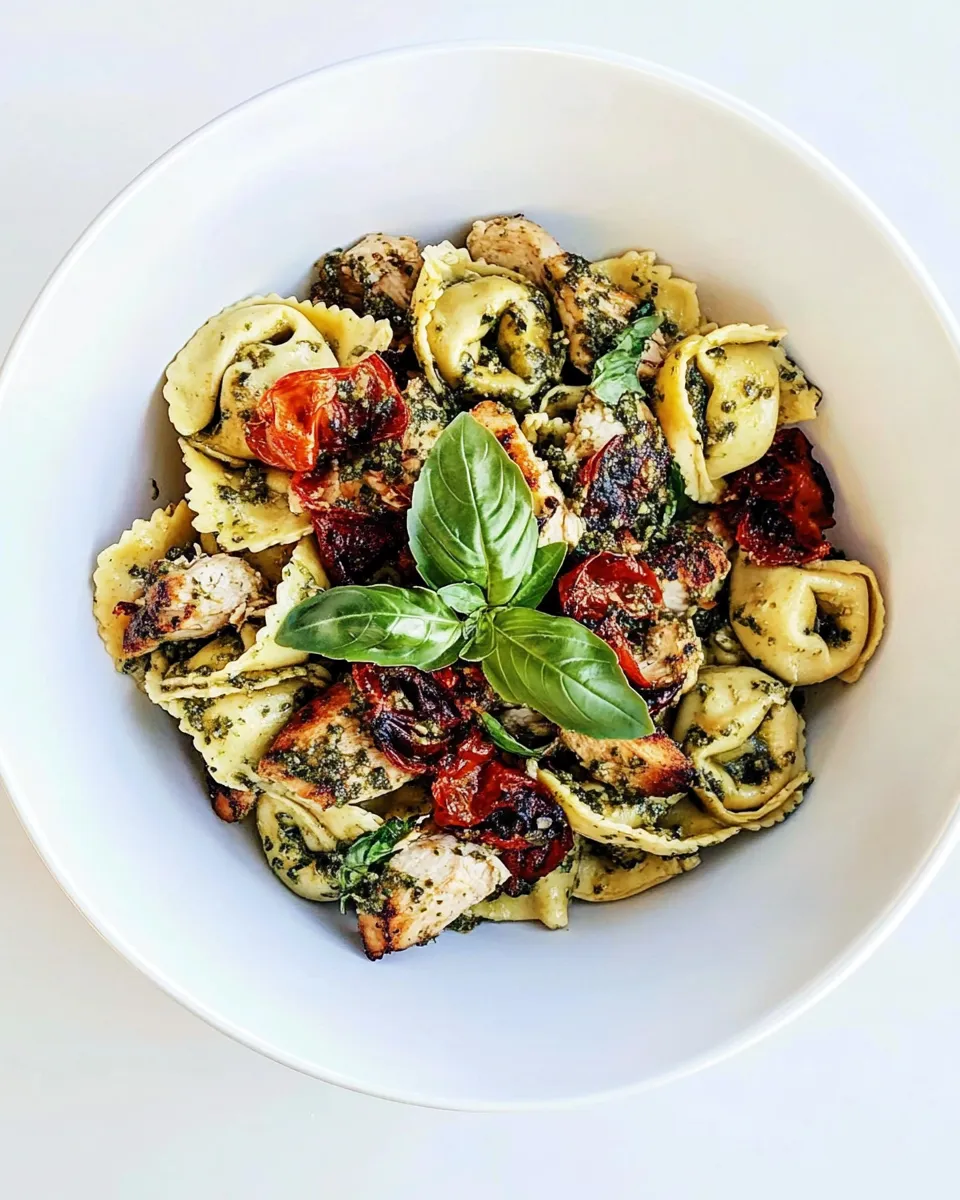 Delicious Pesto Chicken Tortellini image