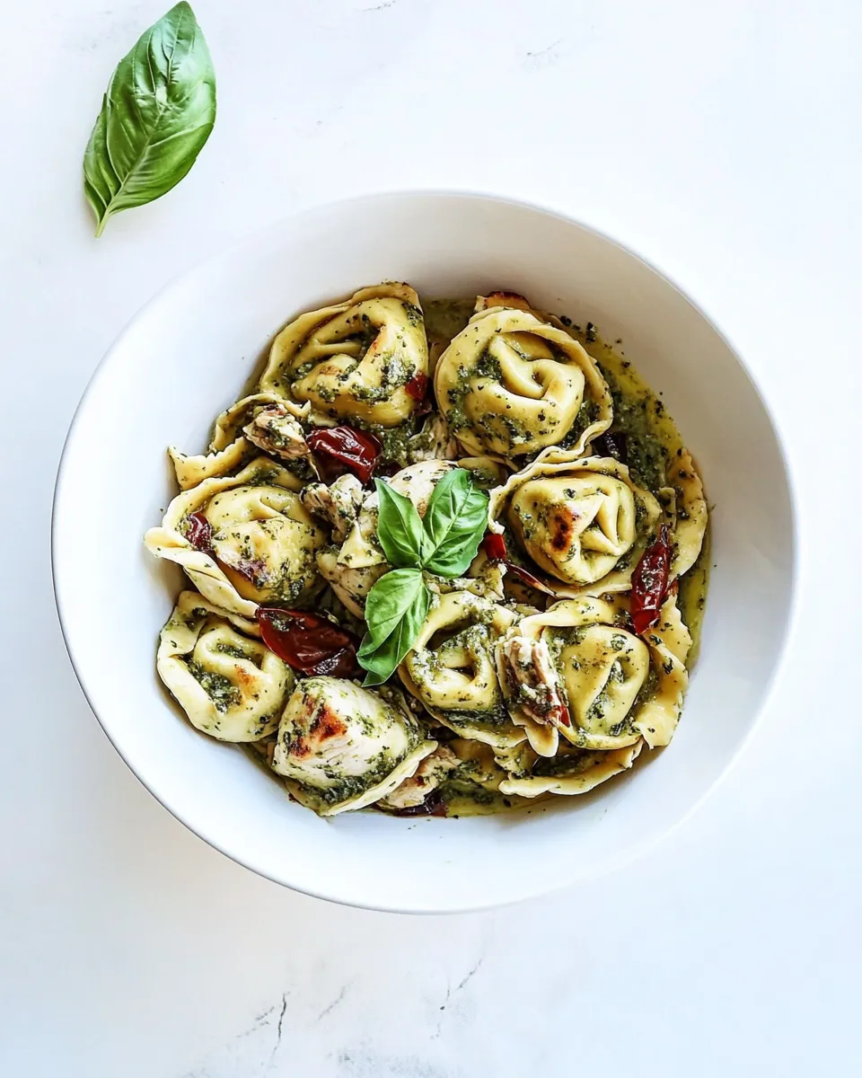 Homemade Pesto Chicken Tortellini recipe photo