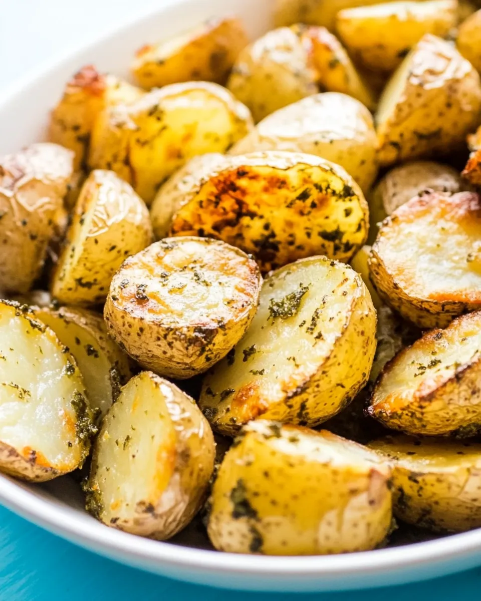 Delicious Pesto Roasted Potatoes image