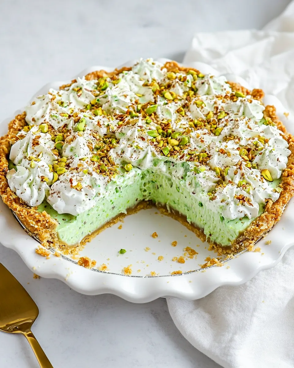 Delicious Pistachio Pie (Watergate Pie) shot