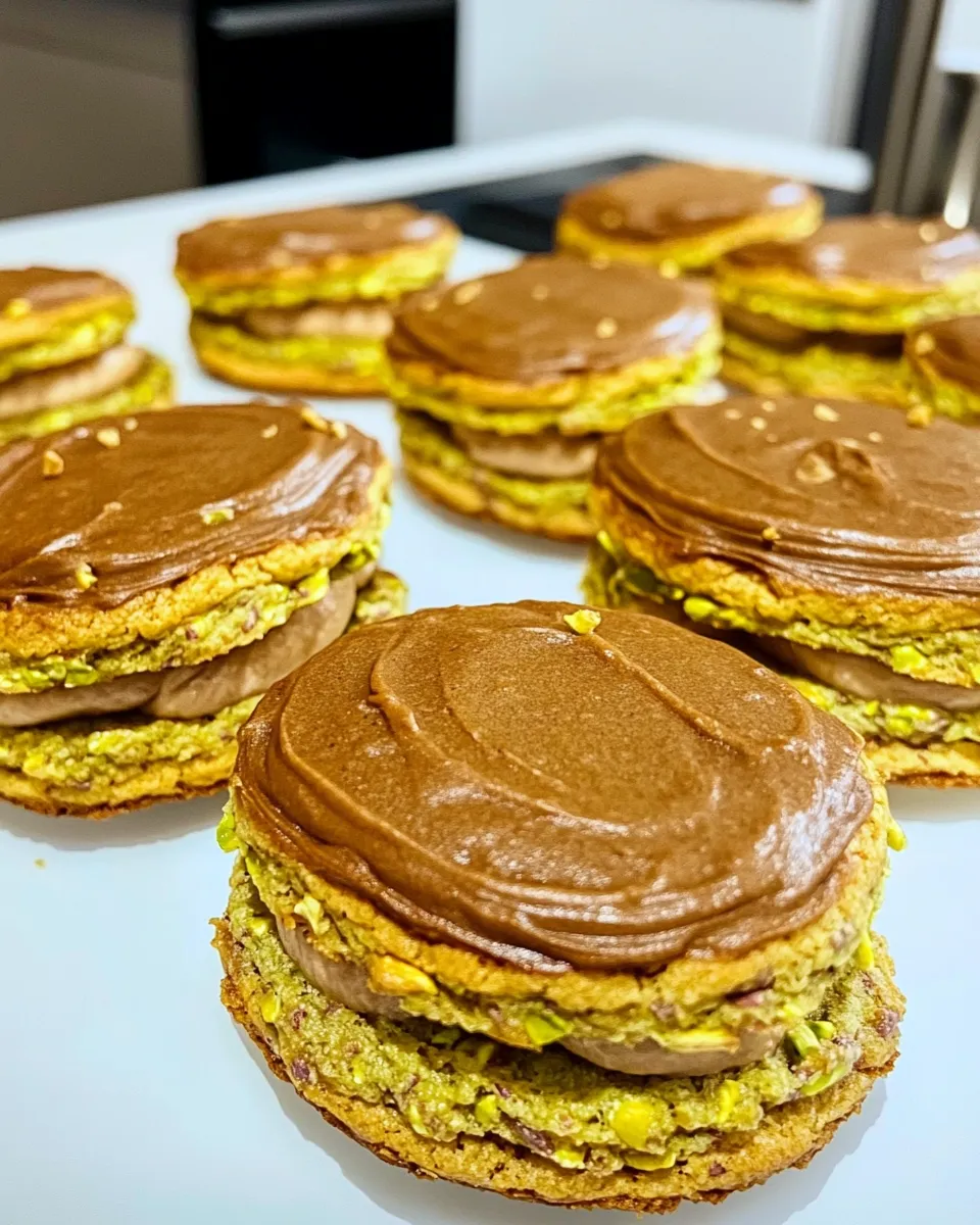 Delicious Pistachio Sandwich Cookies shot