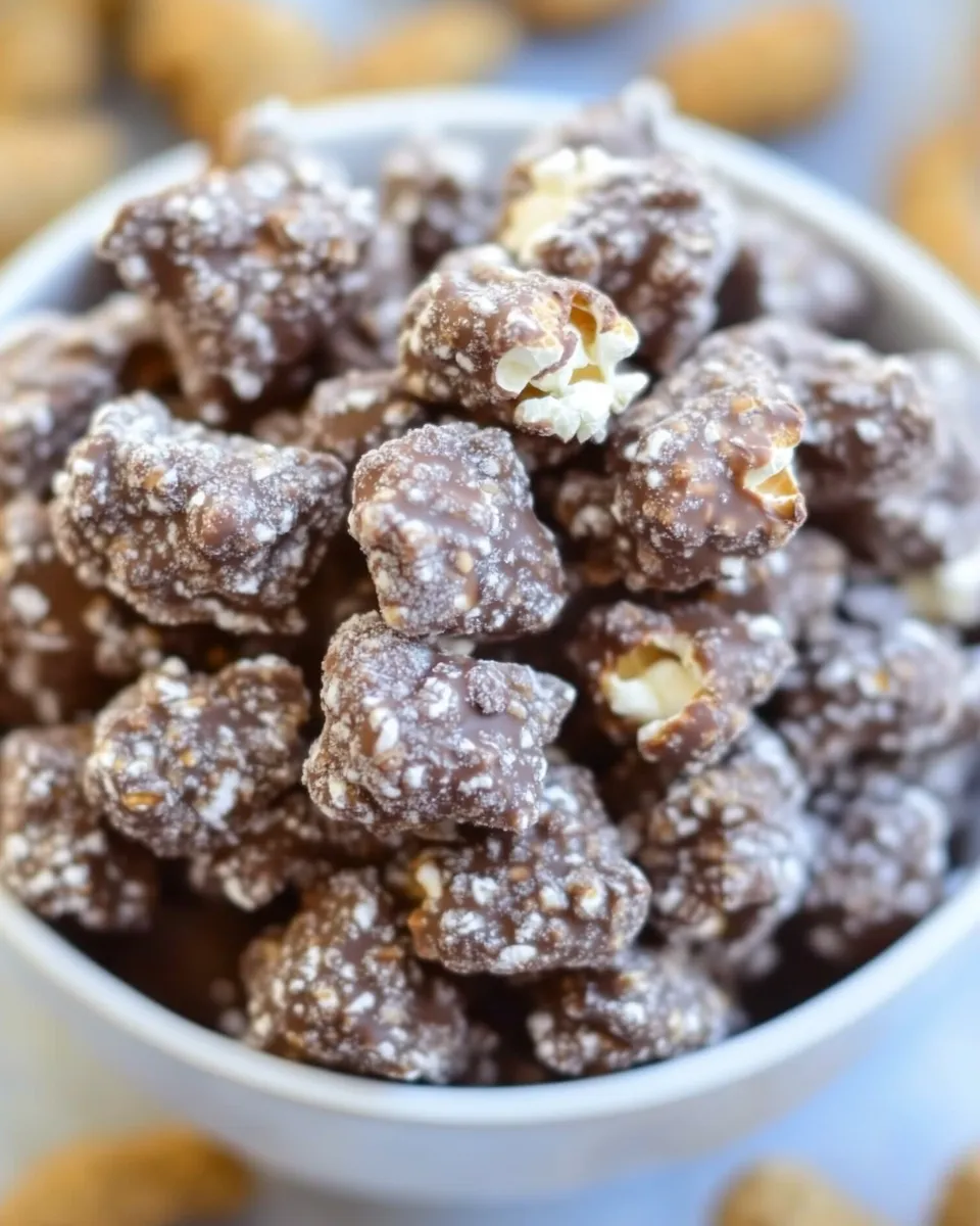 Homemade Poppy Chow [Chocolate & Peanut Butter-Covered Popcorn] photo