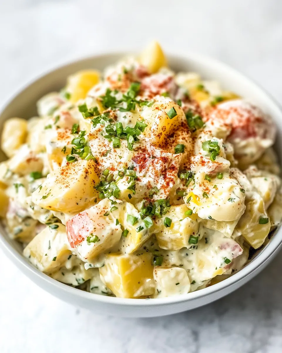 Delicious Potato Salad with Egg shot