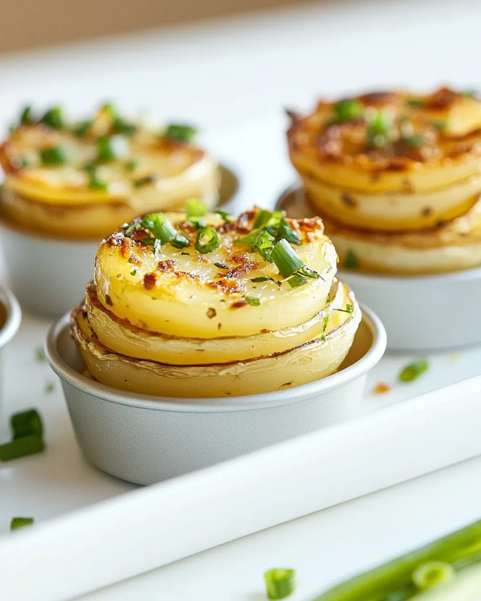 Delicious Potato Stacks in Muffin Tins shot