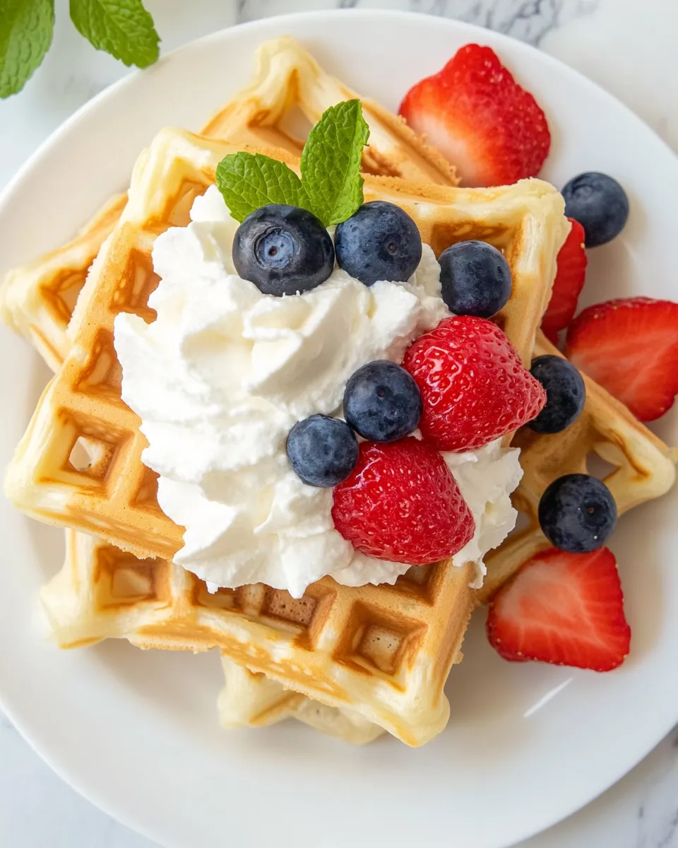 Savory Puff Pastry Waffles shot