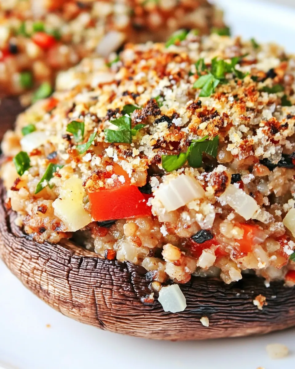 Healthy Quinoa Stuffed Portobello Mushrooms recipe photo