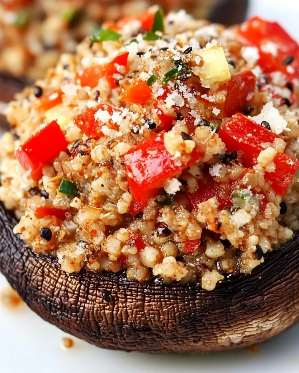 Tasty Quinoa Stuffed Portobello Mushrooms shot