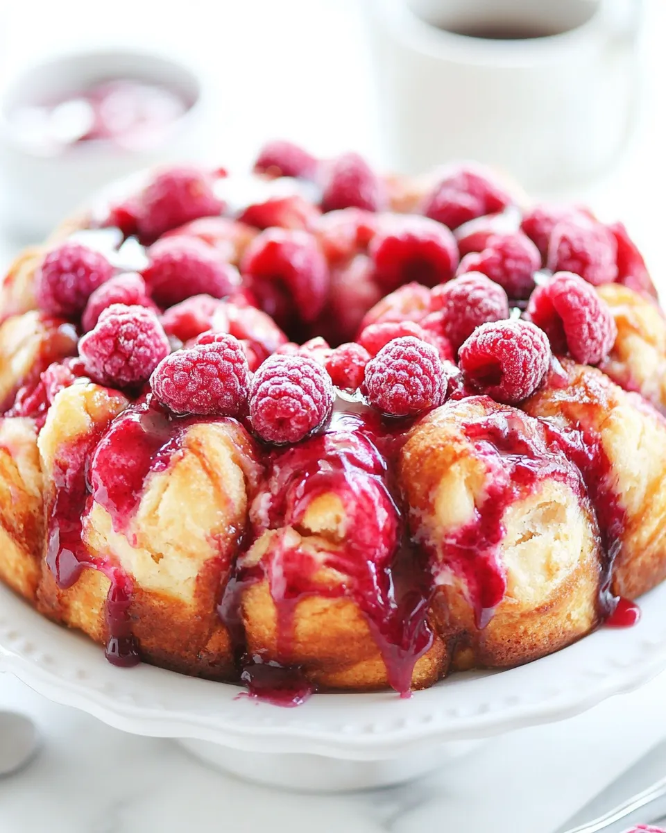 Delicious Raspberry Cheesecake Monkey Bread image