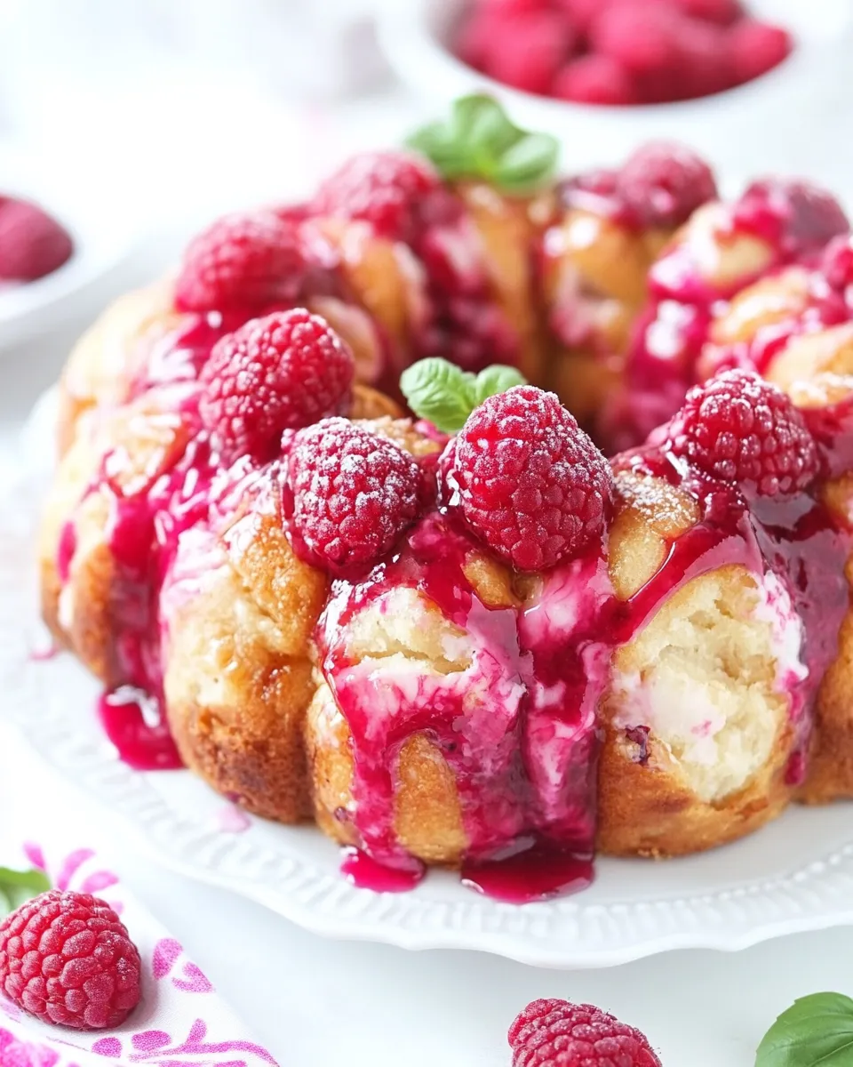 Easy Raspberry Cheesecake Monkey Bread recipe photo