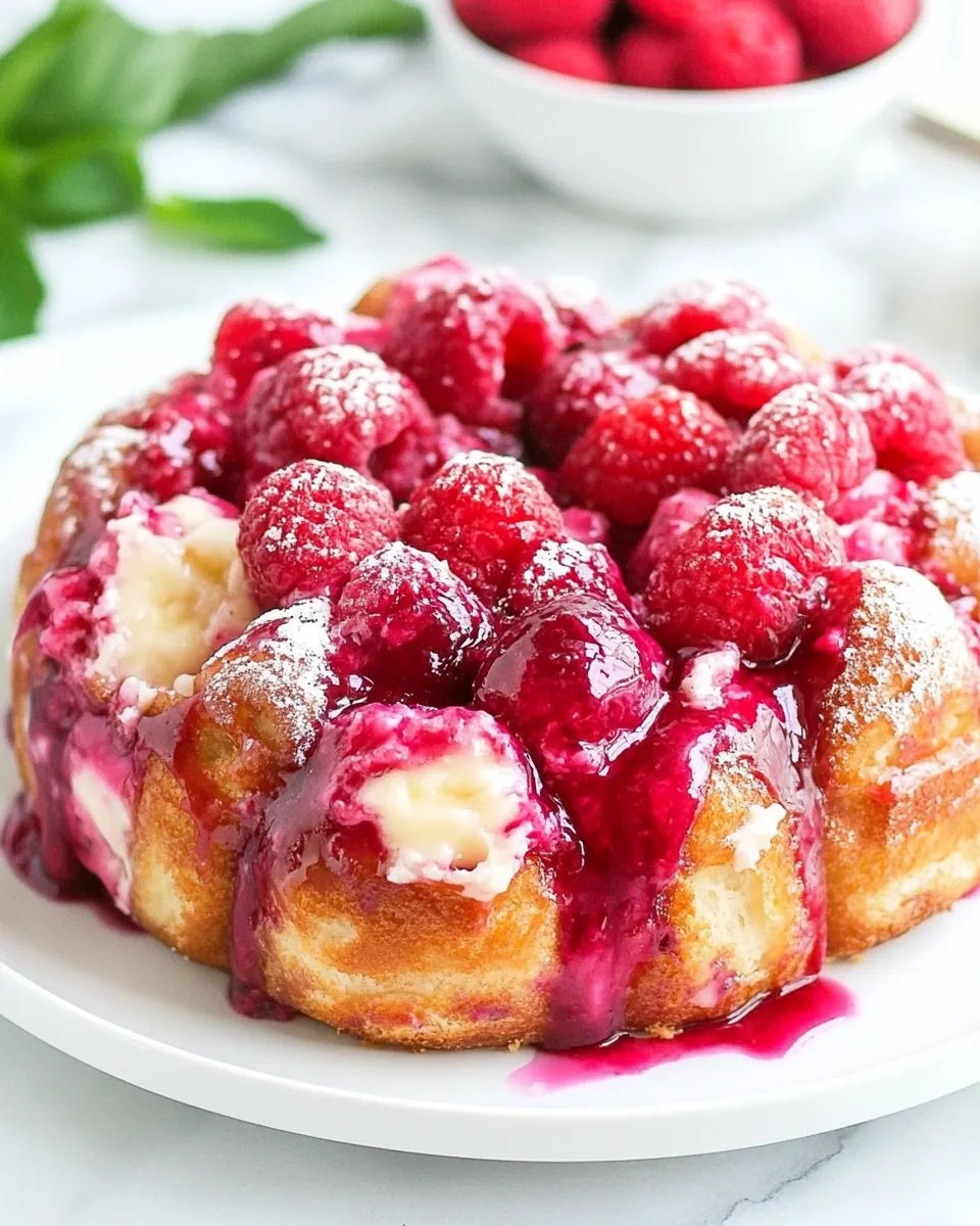 Sweet Raspberry Cheesecake Monkey Bread dish photo