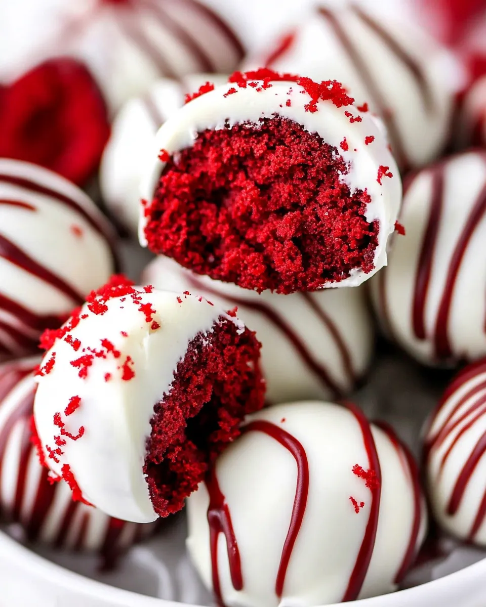 Delicious Red Velvet Cake Truffles shot