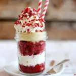 Homemade Red Velvet Cupcakes In A Jar photo