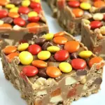 Homemade Reeses Pieces Peanut Butter Bars photo