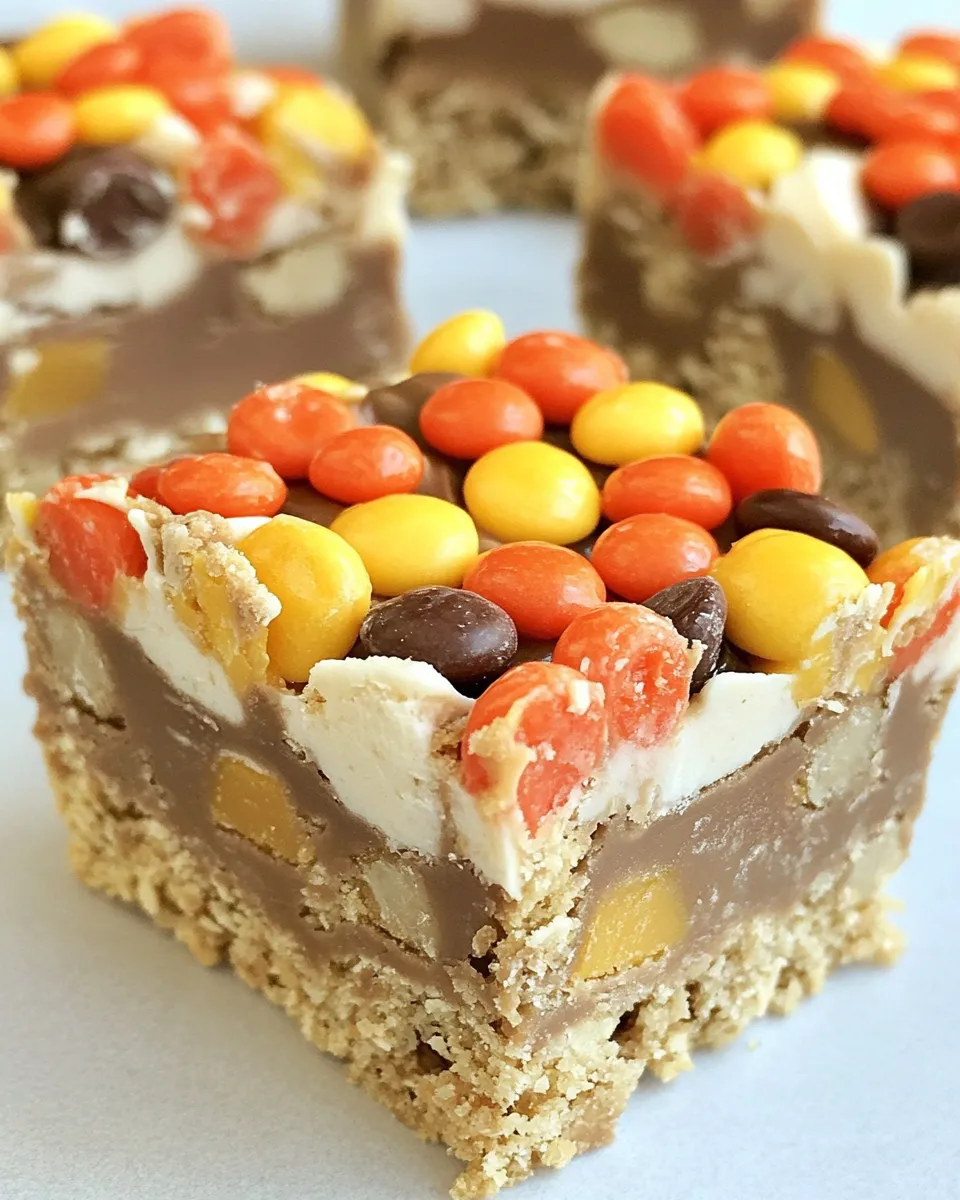 Classic Reeses Pieces Peanut Butter Bars image