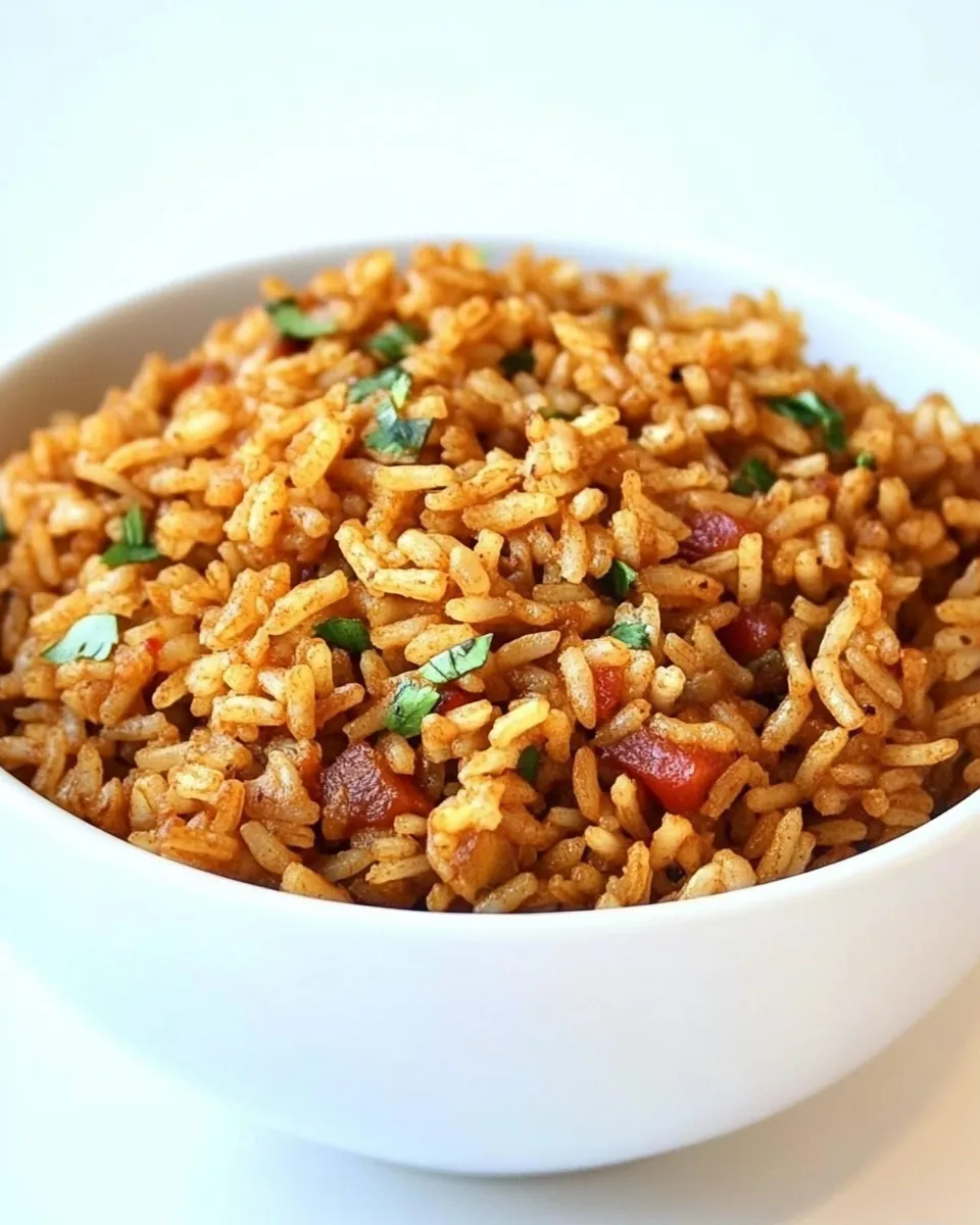 Delicious Restaurant Style Mexican Rice shot