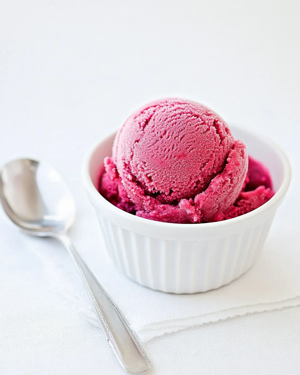 Easy Roasted Beet Ice Cream shot