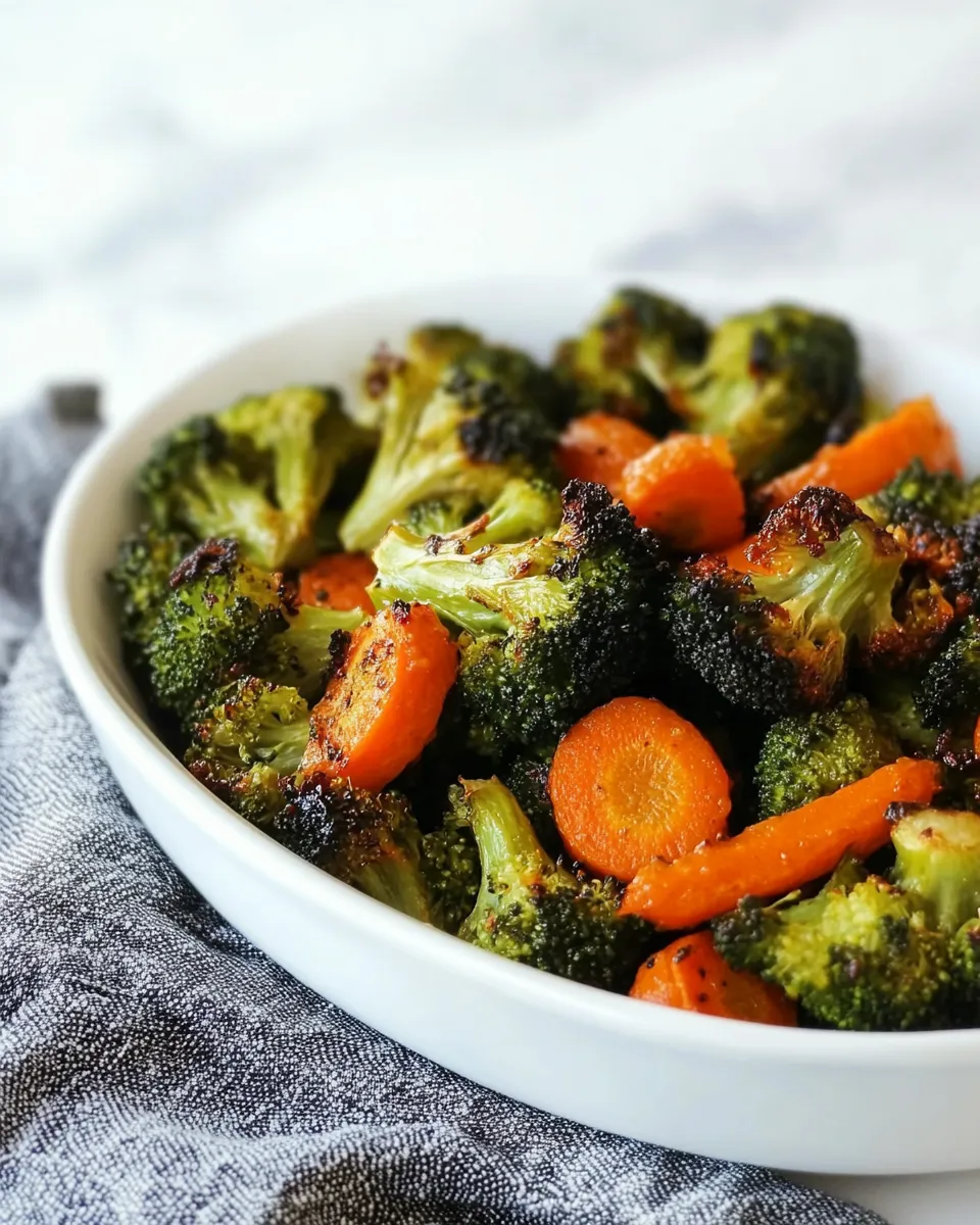 Homemade Roasted Broccoli And Carrots photo
