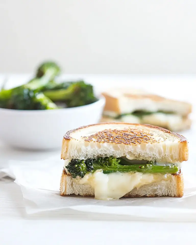 Homemade Roasted Broccolini Grilled Cheese photo