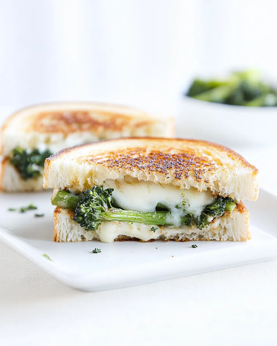 Easy Roasted Broccolini Grilled Cheese recipe photo