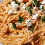 Homemade Roasted Red Pepper & Goat Cheese Alfredo photo