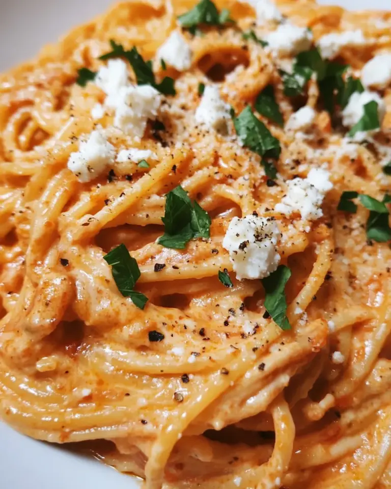 Homemade Roasted Red Pepper & Goat Cheese Alfredo photo