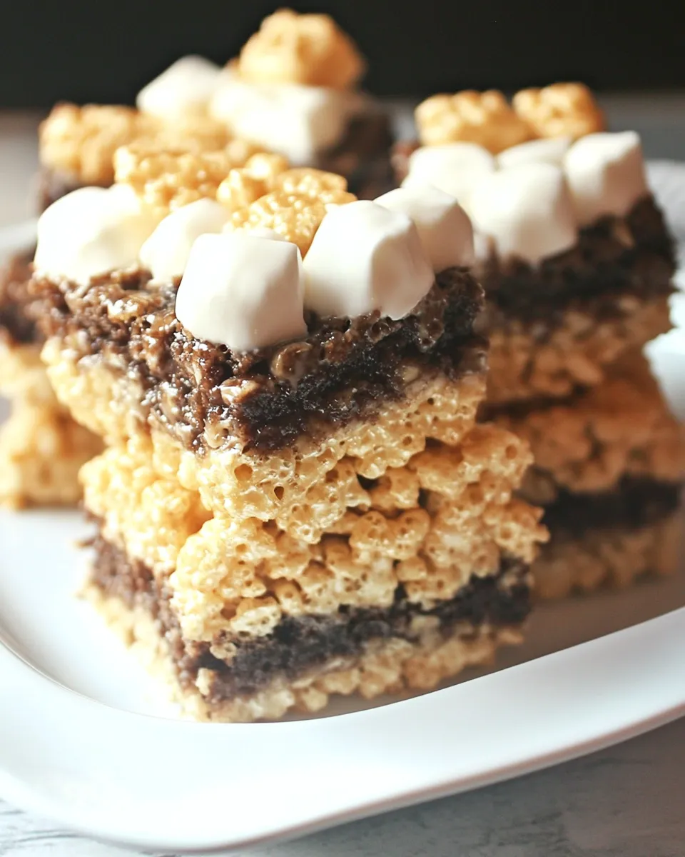 Easy S'Mores Krispies Bars recipe photo