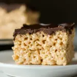 Homemade Salted Caramel Rice Krispies Treats with Dark Chocolate photo