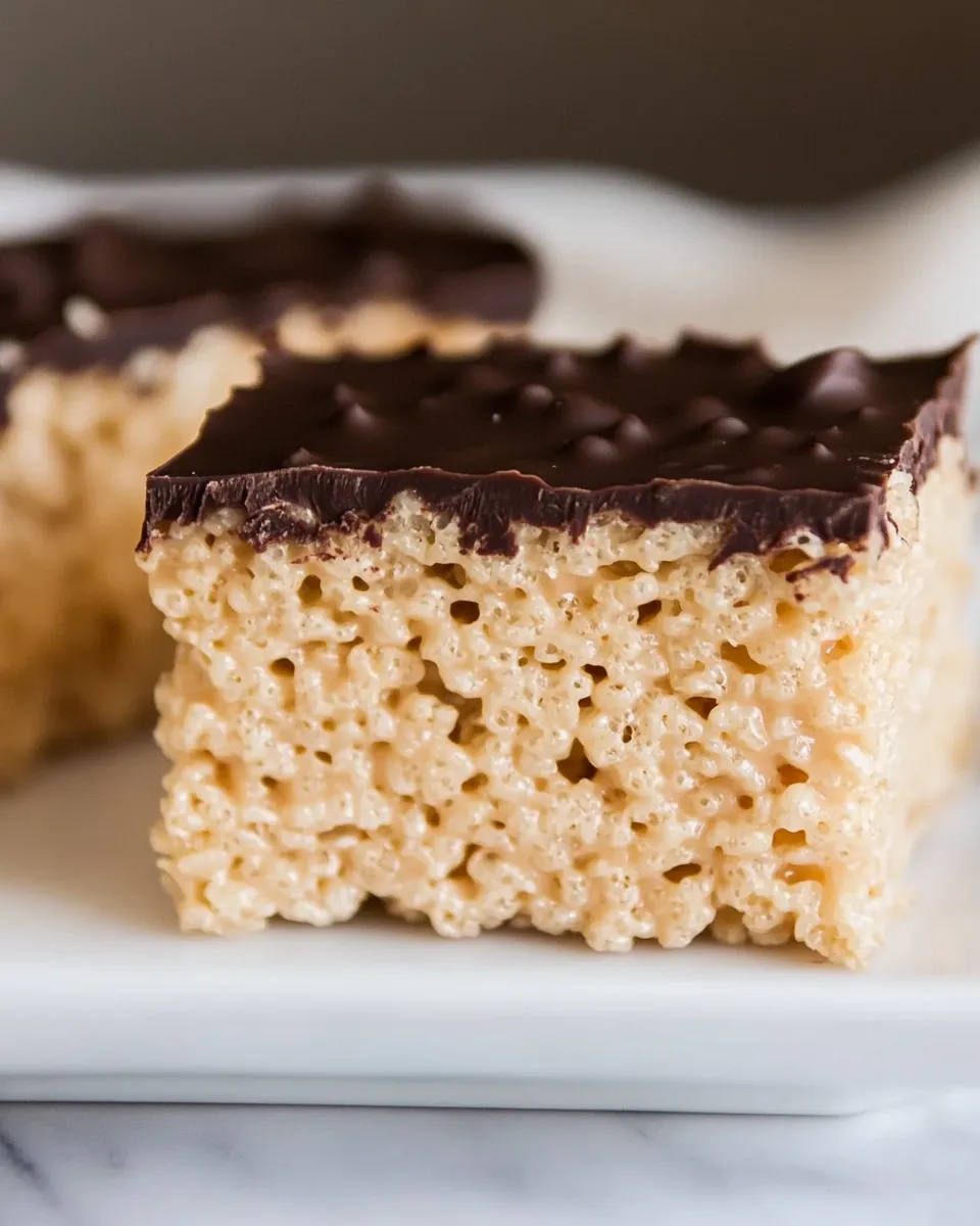 Classic Salted Caramel Rice Krispies Treats with Dark Chocolate image