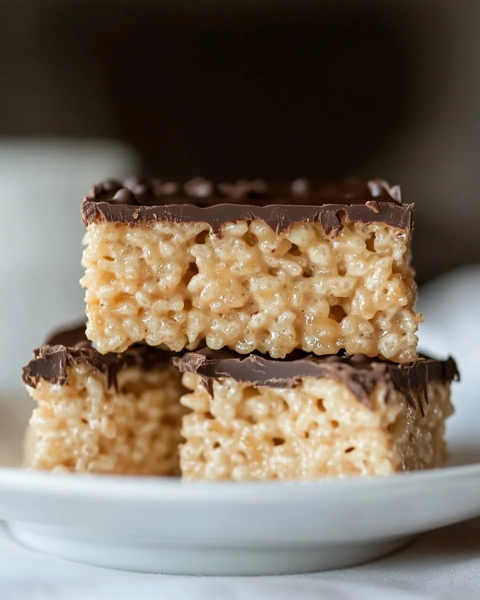 Delicious Salted Caramel Rice Krispies Treats with Dark Chocolate recipe photo