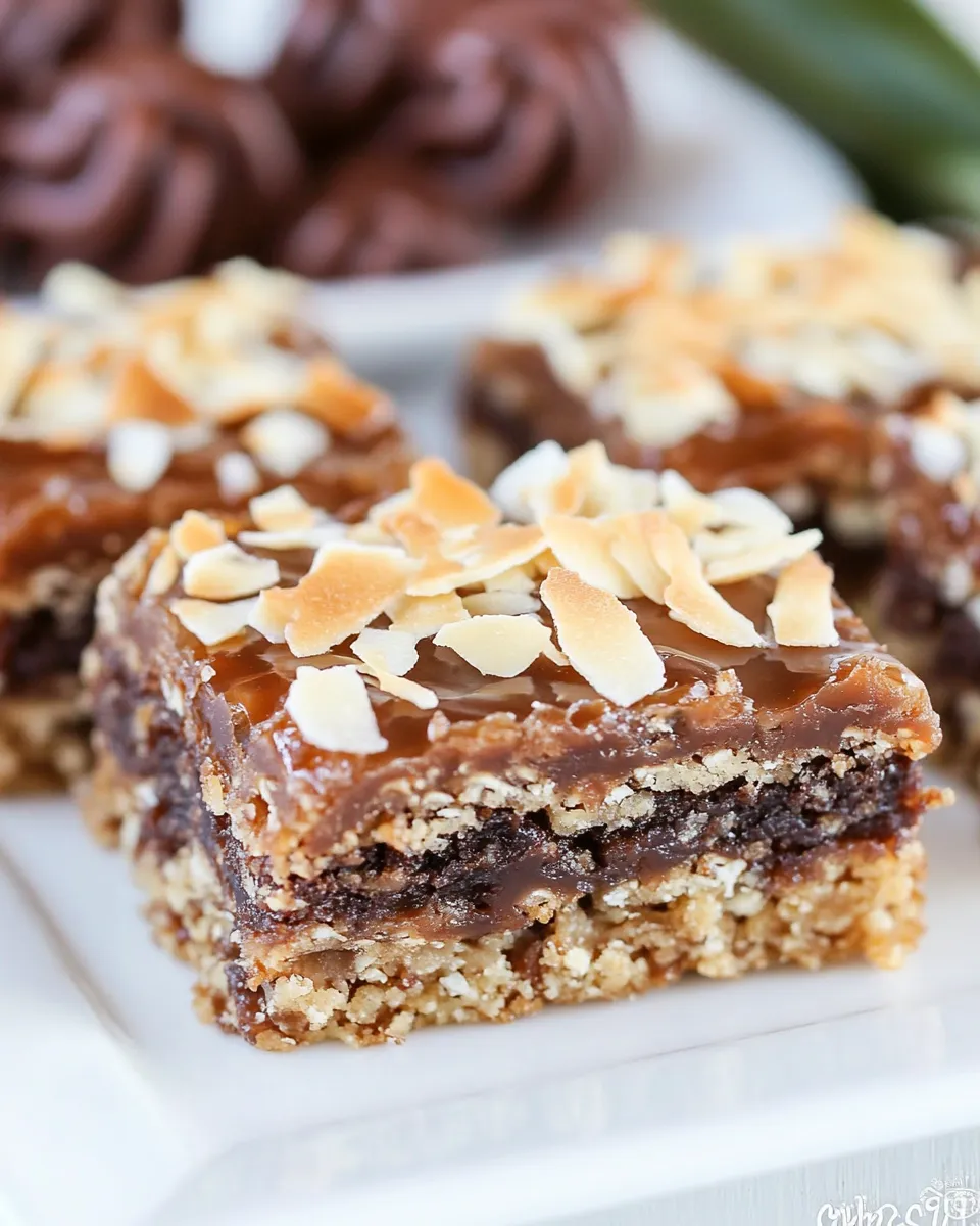 Homemade Samoa Magic Bars image