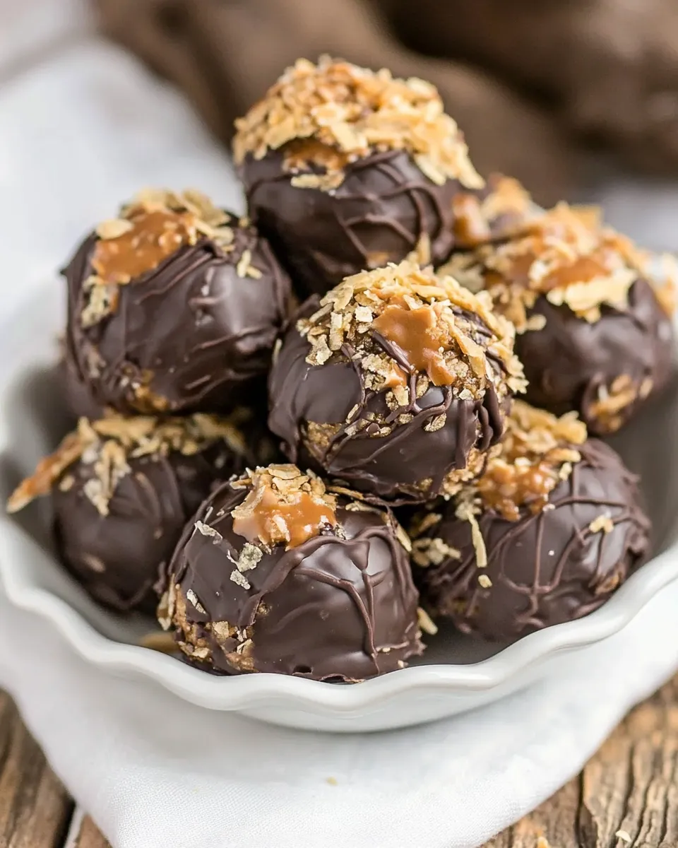 Delicious Samoa Truffles recipe image