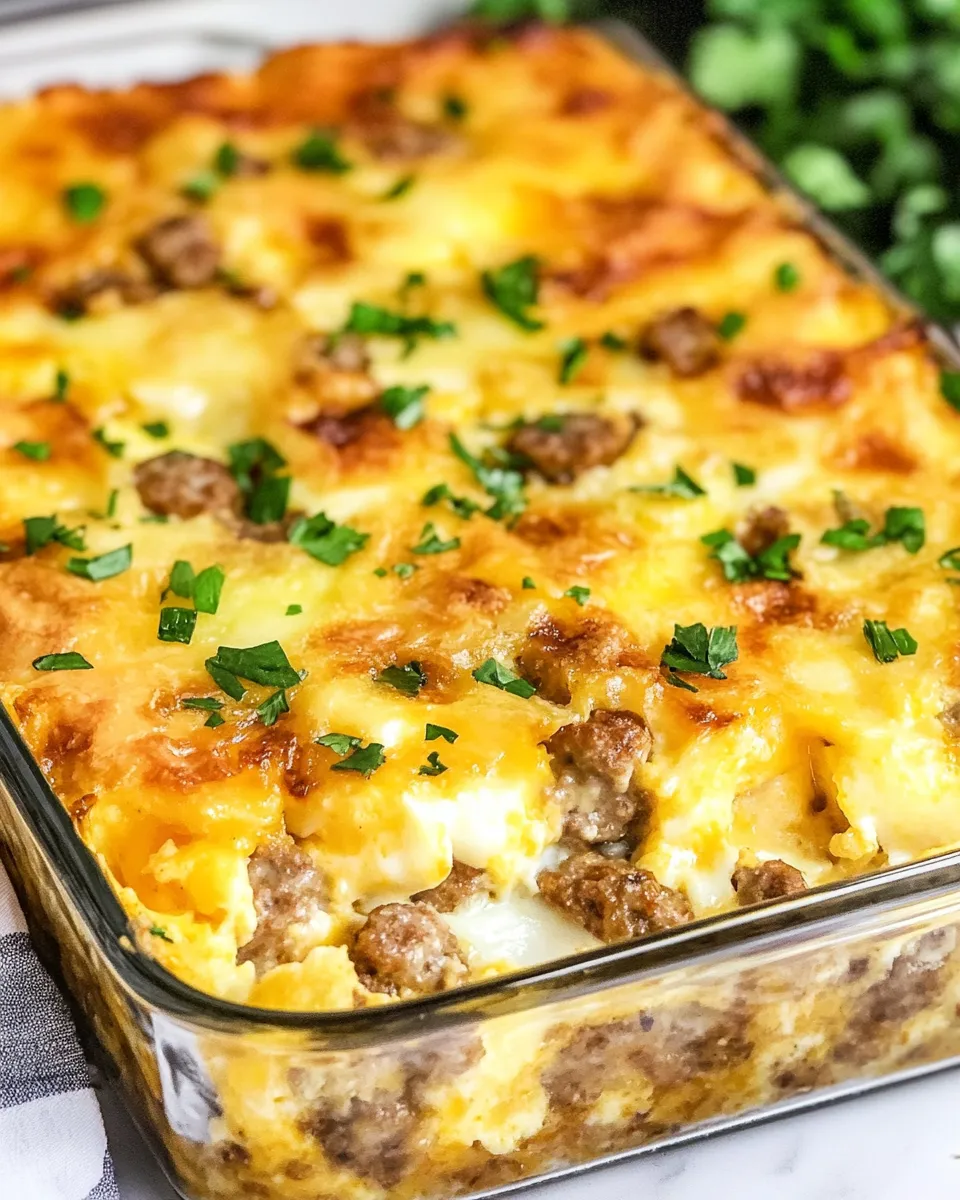 Delicious Sausage Egg Breakfast Casserole shot