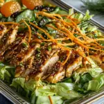 Ultimate Sesame Ginger Orange Chicken Salad. food shot