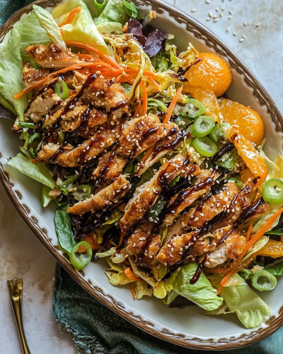 Easy Sesame Ginger Orange Chicken Salad. picture