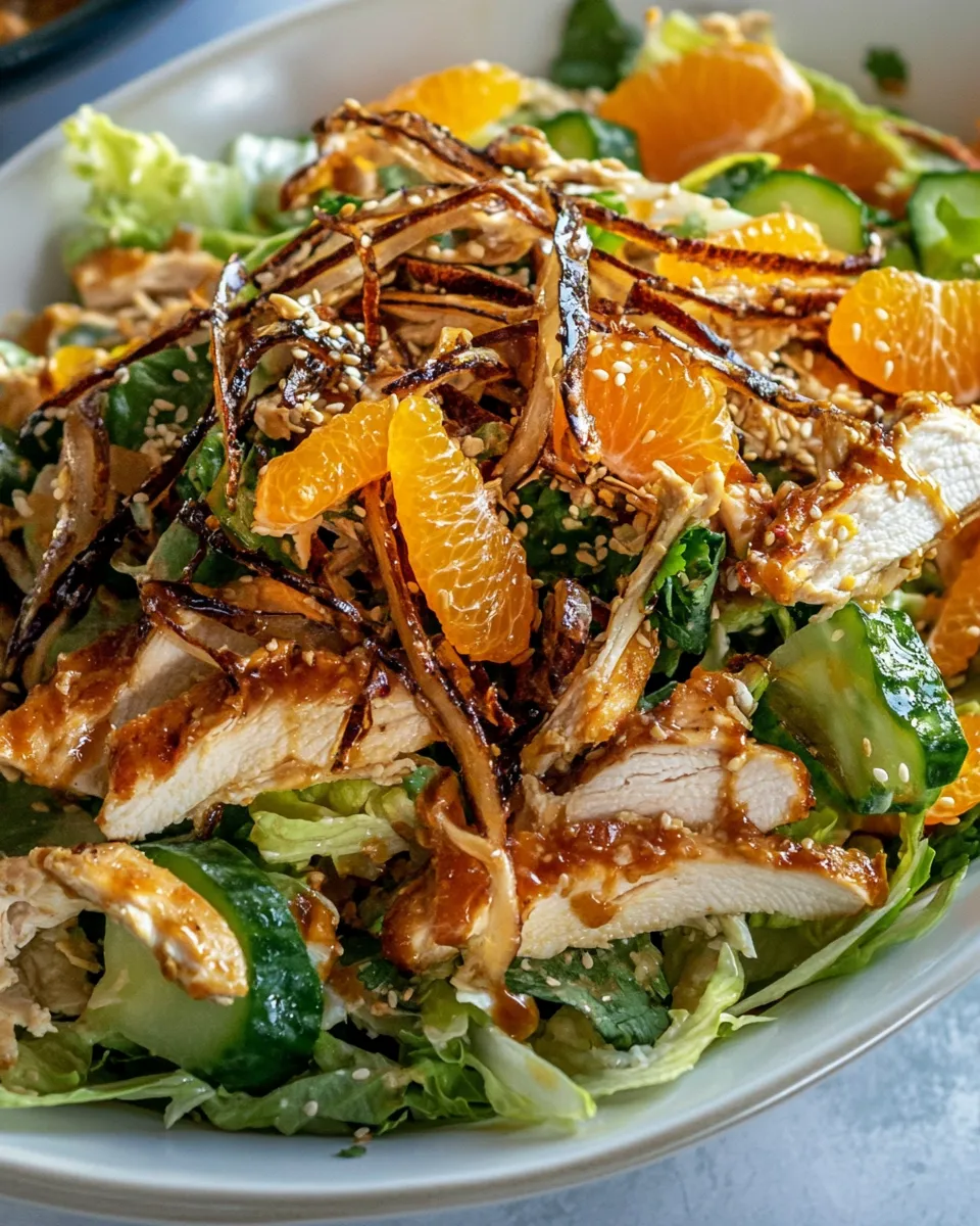 Quick Sesame Ginger Orange Chicken Salad. photo