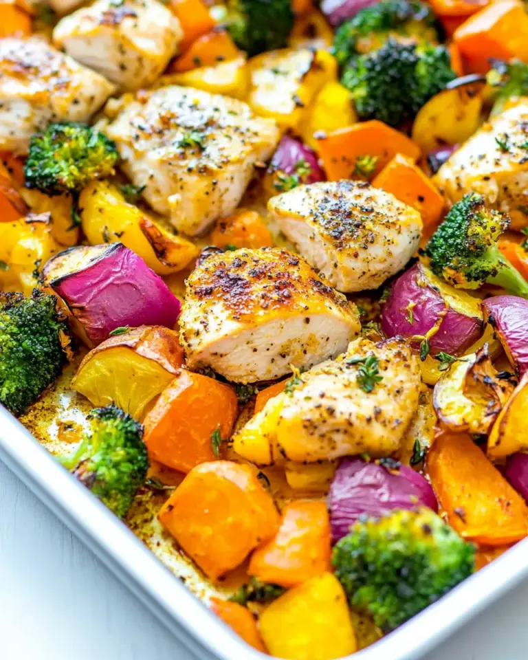 Homemade Sheet Pan Skinny Lemon Pepper Chicken and Vegetables photo