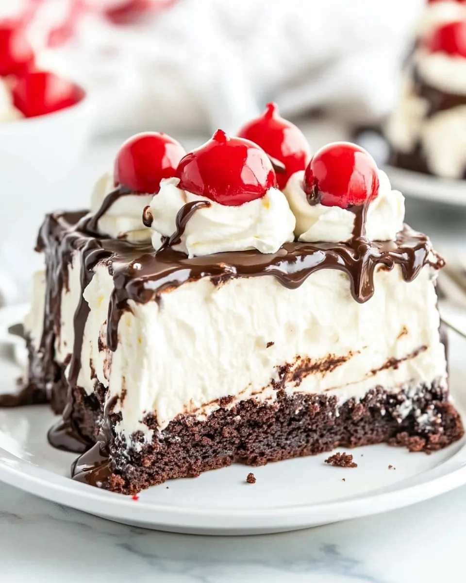 Classic Shoneys Hot Fudge Cake Easy Copycat Recipe (Ice Cream Cake Heaven) image
