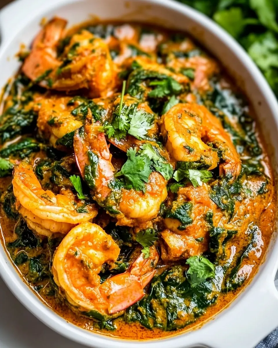 Delicious Shrimp Saag image