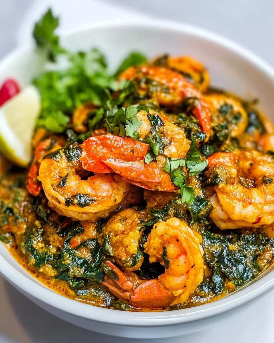 Healthy Shrimp Saag recipe photo