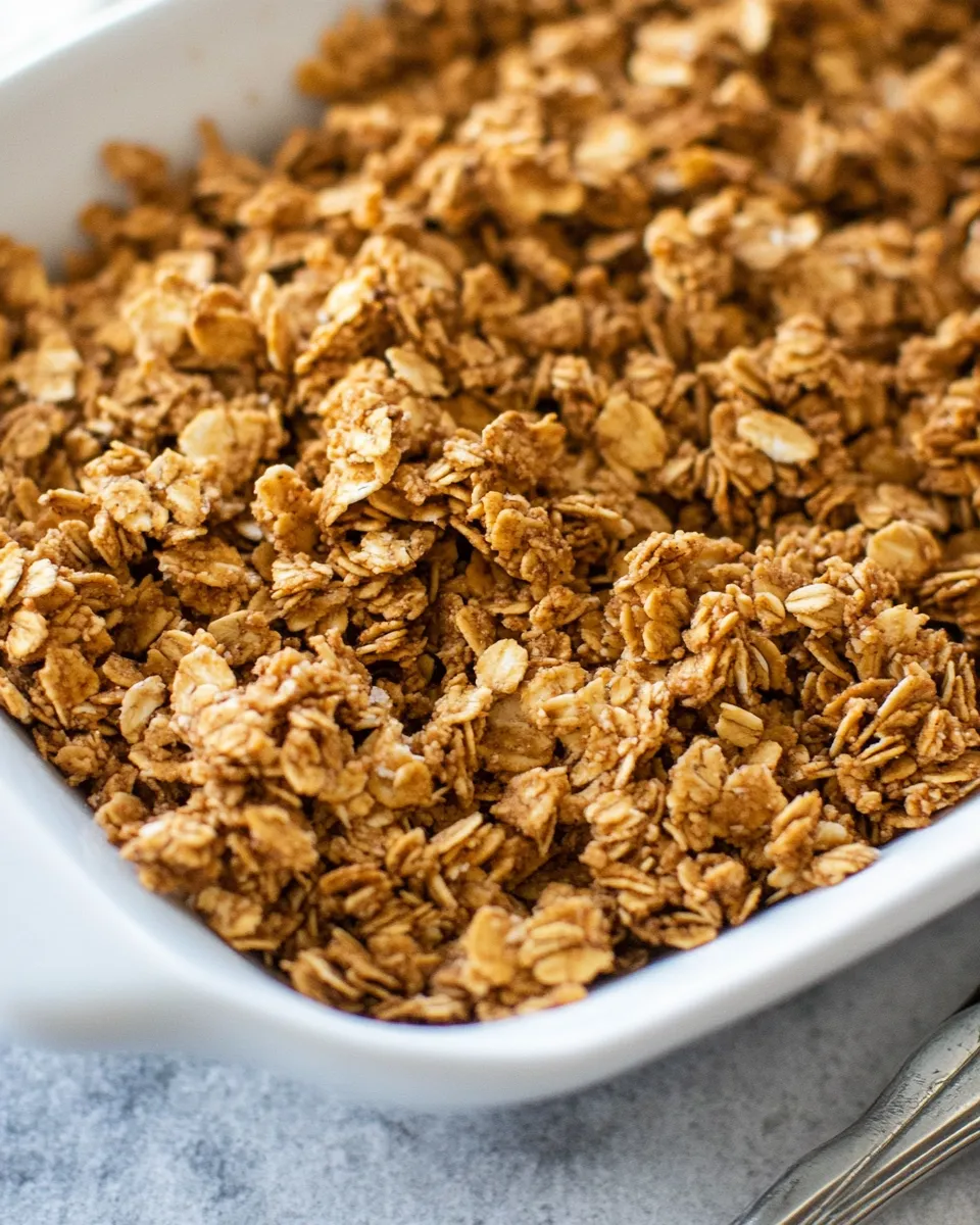 Homemade Simple Crunchy Peanut Butter Granola photo