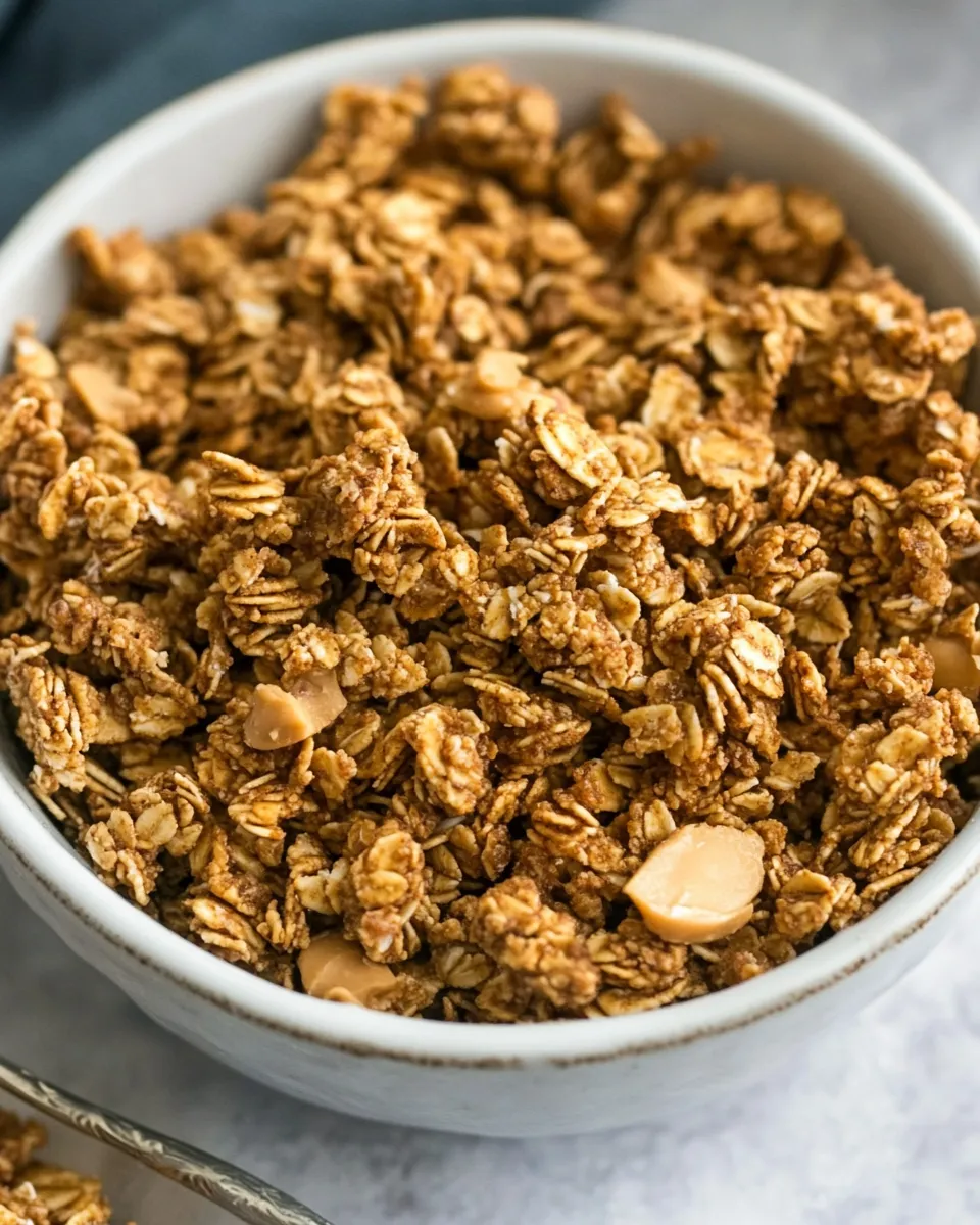 Easy Simple Crunchy Peanut Butter Granola recipe photo