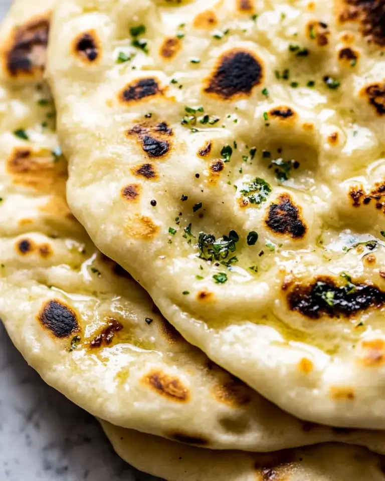 Homemade Simple Garlic Naan Recipe (Traditional Indian Bread) photo