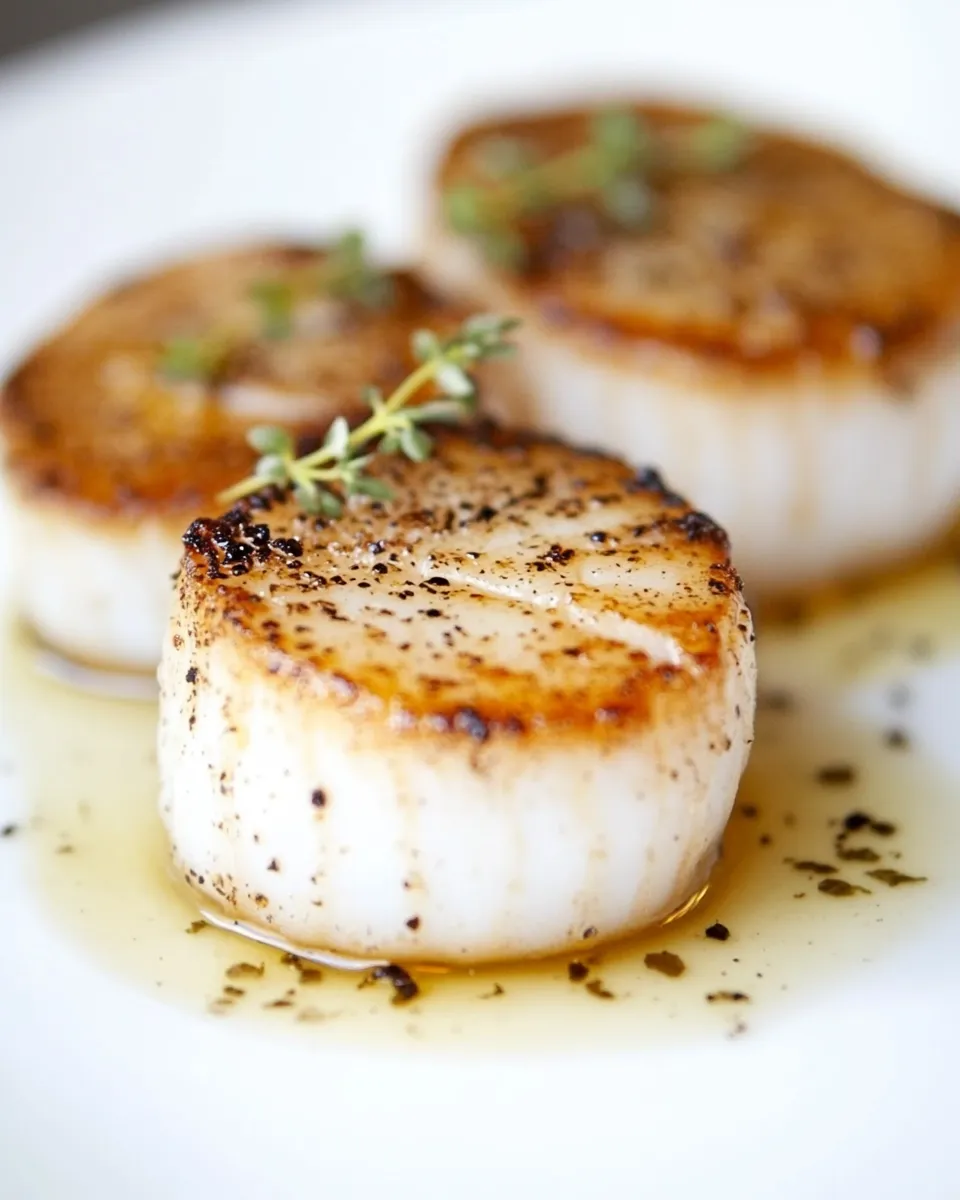 Homemade Simple Pan Seared Scallops dish photo